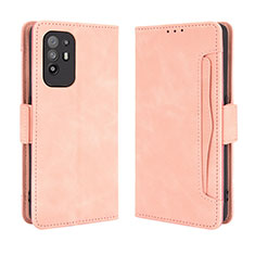 Custodia Portafoglio In Pelle Cover con Supporto BY3 per Oppo F19 Pro+ Plus 5G Rosa