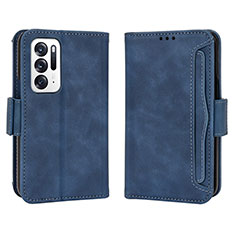 Custodia Portafoglio In Pelle Cover con Supporto BY3 per Oppo Find N 5G Blu