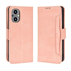 Custodia Portafoglio In Pelle Cover con Supporto BY3 per Oppo Reno7 Lite 5G Rosa