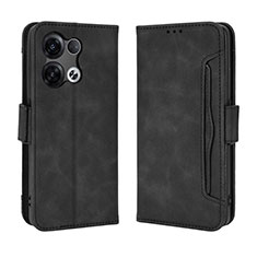 Custodia Portafoglio In Pelle Cover con Supporto BY3 per Oppo Reno8 5G Nero