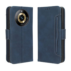 Custodia Portafoglio In Pelle Cover con Supporto BY3 per Realme 11 Pro 5G Blu