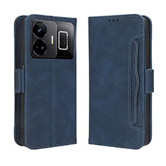 Custodia Portafoglio In Pelle Cover con Supporto BY3 per Realme GT Neo5 5G Blu