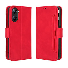 Custodia Portafoglio In Pelle Cover con Supporto BY3 per Realme V30 5G Rosso