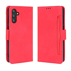 Custodia Portafoglio In Pelle Cover con Supporto BY3 per Samsung Galaxy A04s Rosso