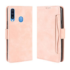 Custodia Portafoglio In Pelle Cover con Supporto BY3 per Samsung Galaxy A20s Rosa
