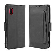 Custodia Portafoglio In Pelle Cover con Supporto BY3 per Samsung Galaxy A21 SC-42A Nero