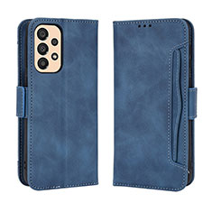 Custodia Portafoglio In Pelle Cover con Supporto BY3 per Samsung Galaxy A23 4G Blu