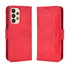 Custodia Portafoglio In Pelle Cover con Supporto BY3 per Samsung Galaxy A23 4G Rosso