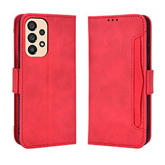 Custodia Portafoglio In Pelle Cover con Supporto BY3 per Samsung Galaxy A23 5G Rosso