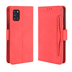 Custodia Portafoglio In Pelle Cover con Supporto BY3 per Samsung Galaxy A31 Rosso