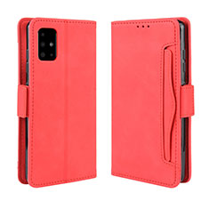 Custodia Portafoglio In Pelle Cover con Supporto BY3 per Samsung Galaxy A51 5G Rosso