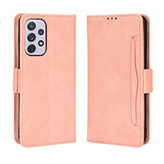 Custodia Portafoglio In Pelle Cover con Supporto BY3 per Samsung Galaxy A73 5G Rosa