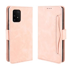 Custodia Portafoglio In Pelle Cover con Supporto BY3 per Samsung Galaxy A91 Rosa