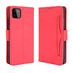 Custodia Portafoglio In Pelle Cover con Supporto BY3 per Samsung Galaxy F42 5G Rosso