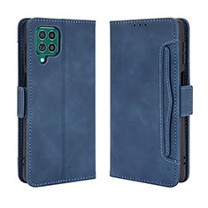 Custodia Portafoglio In Pelle Cover con Supporto BY3 per Samsung Galaxy F62 5G Blu