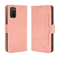 Custodia Portafoglio In Pelle Cover con Supporto BY3 per Samsung Galaxy M02s Rosa