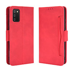 Custodia Portafoglio In Pelle Cover con Supporto BY3 per Samsung Galaxy M02s Rosso