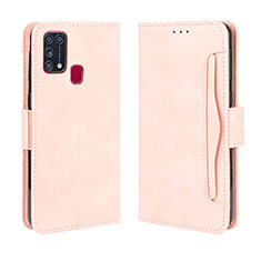 Custodia Portafoglio In Pelle Cover con Supporto BY3 per Samsung Galaxy M21s Rosa