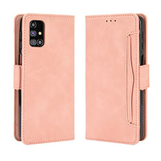 Custodia Portafoglio In Pelle Cover con Supporto BY3 per Samsung Galaxy M31s Rosa