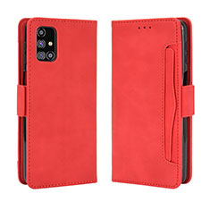 Custodia Portafoglio In Pelle Cover con Supporto BY3 per Samsung Galaxy M31s Rosso