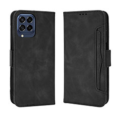 Custodia Portafoglio In Pelle Cover con Supporto BY3 per Samsung Galaxy M33 5G Nero