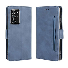 Custodia Portafoglio In Pelle Cover con Supporto BY3 per Samsung Galaxy Note 20 Ultra 5G Blu