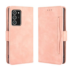 Custodia Portafoglio In Pelle Cover con Supporto BY3 per Samsung Galaxy Note 20 Ultra 5G Rosa