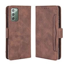 Custodia Portafoglio In Pelle Cover con Supporto BY3 per Samsung Galaxy S20 Lite 5G Marrone