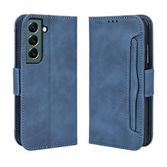 Custodia Portafoglio In Pelle Cover con Supporto BY3 per Samsung Galaxy S22 Plus 5G Blu