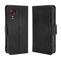 Custodia Portafoglio In Pelle Cover con Supporto BY3 per Samsung Galaxy XCover 5 SM-G525F Nero