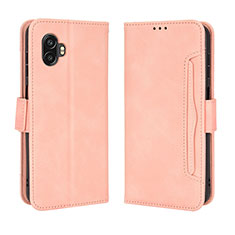 Custodia Portafoglio In Pelle Cover con Supporto BY3 per Samsung Galaxy XCover 6 Pro 5G Rosa