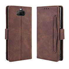 Custodia Portafoglio In Pelle Cover con Supporto BY3 per Sony Xperia 8 Lite Marrone