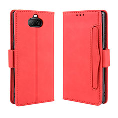 Custodia Portafoglio In Pelle Cover con Supporto BY3 per Sony Xperia 8 Lite Rosso