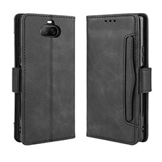 Custodia Portafoglio In Pelle Cover con Supporto BY3 per Sony Xperia 8 Nero