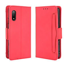 Custodia Portafoglio In Pelle Cover con Supporto BY3 per Sony Xperia Ace II Rosso