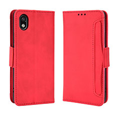 Custodia Portafoglio In Pelle Cover con Supporto BY3 per Sony Xperia Ace III Rosso