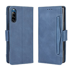 Custodia Portafoglio In Pelle Cover con Supporto BY3 per Sony Xperia L4 Blu