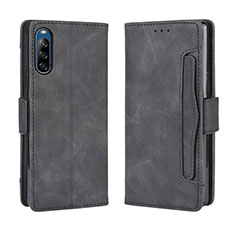 Custodia Portafoglio In Pelle Cover con Supporto BY3 per Sony Xperia L4 Nero