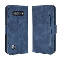 Custodia Portafoglio In Pelle Cover con Supporto BY3 per Xiaomi Black Shark 4S 5G Blu