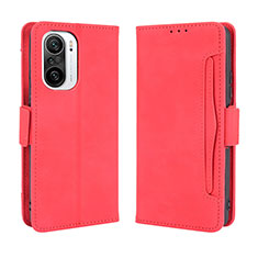 Custodia Portafoglio In Pelle Cover con Supporto BY3 per Xiaomi Mi 11i 5G Rosso