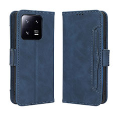 Custodia Portafoglio In Pelle Cover con Supporto BY3 per Xiaomi Mi 13 5G Blu