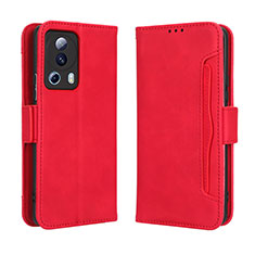 Custodia Portafoglio In Pelle Cover con Supporto BY3 per Xiaomi Mi 13 Lite 5G Rosso