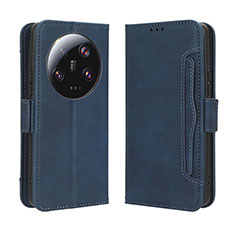Custodia Portafoglio In Pelle Cover con Supporto BY3 per Xiaomi Mi 13 Ultra 5G Blu