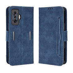 Custodia Portafoglio In Pelle Cover con Supporto BY3 per Xiaomi Poco F4 GT 5G Blu