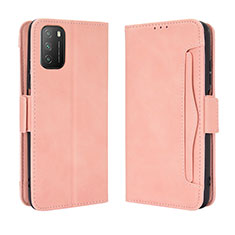 Custodia Portafoglio In Pelle Cover con Supporto BY3 per Xiaomi Poco M3 Rosa