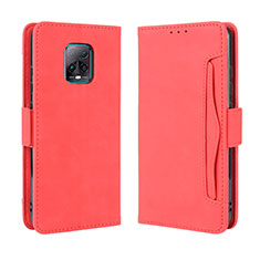 Custodia Portafoglio In Pelle Cover con Supporto BY3 per Xiaomi Redmi 10X 5G Rosso