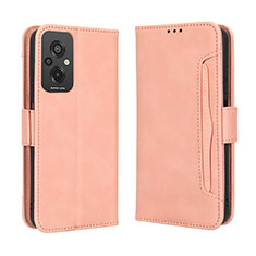 Custodia Portafoglio In Pelle Cover con Supporto BY3 per Xiaomi Redmi 11 Prime 4G Rosa