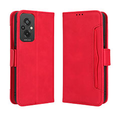 Custodia Portafoglio In Pelle Cover con Supporto BY3 per Xiaomi Redmi 11 Prime 4G Rosso