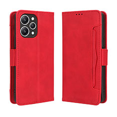 Custodia Portafoglio In Pelle Cover con Supporto BY3 per Xiaomi Redmi 12 4G Rosso