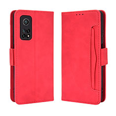 Custodia Portafoglio In Pelle Cover con Supporto BY3 per Xiaomi Redmi K30S 5G Rosso